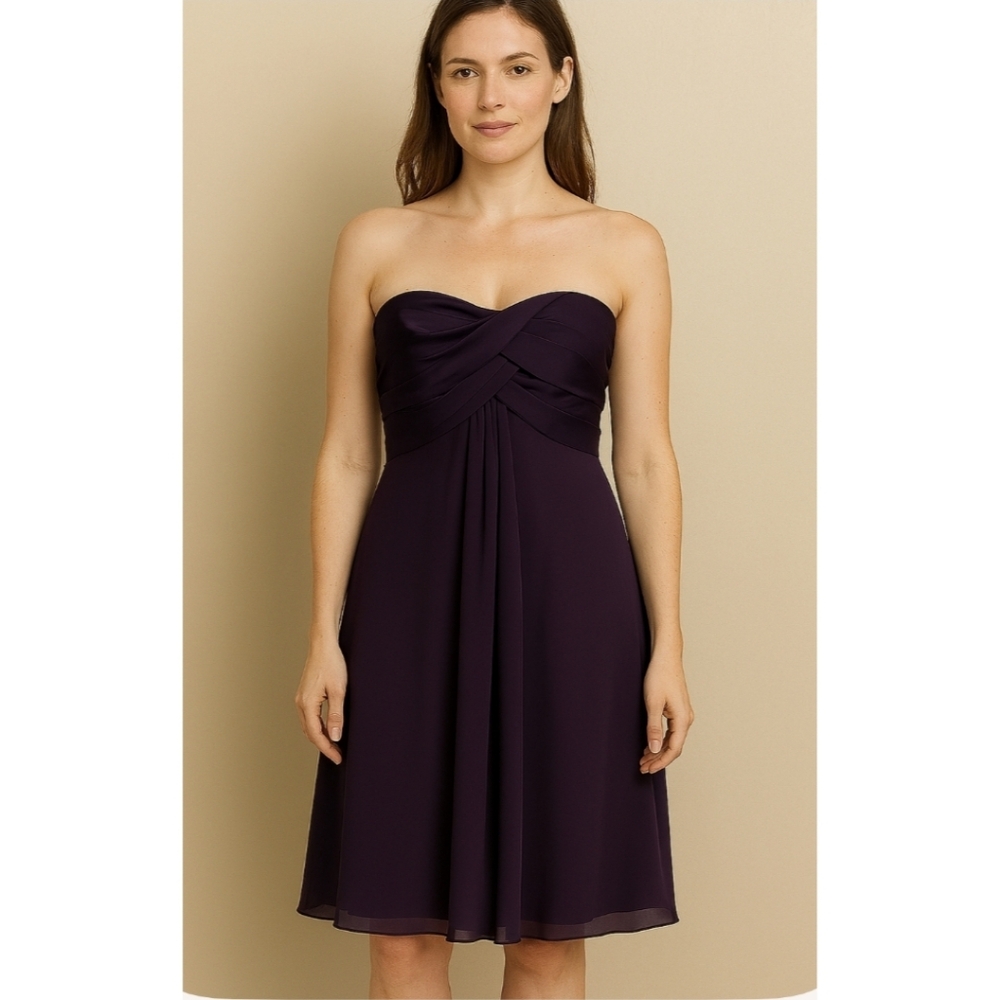 David's Bridal Strapless, Purple/Eggplant Dress, 16, NWT✔️ - Picture 15 of 15